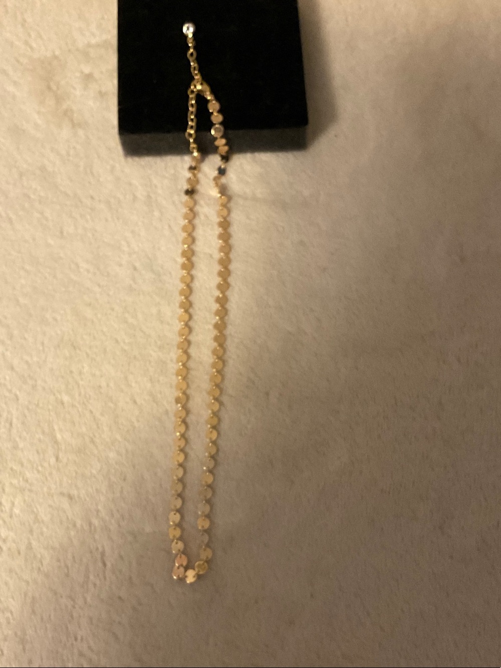 Delicate Gold Sequin Disc Necklace for Women